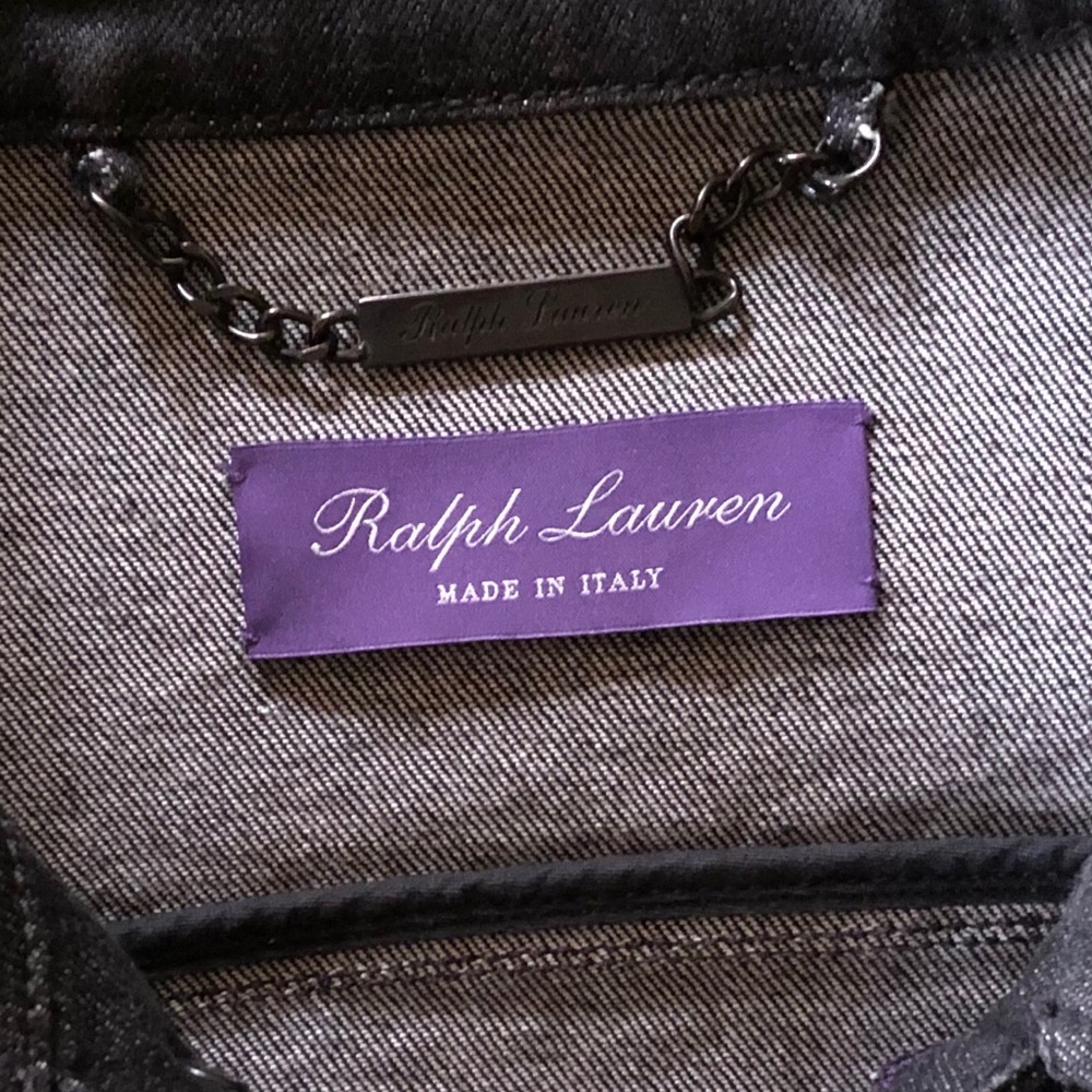 Purple Label Black Denim Trucker Jacket